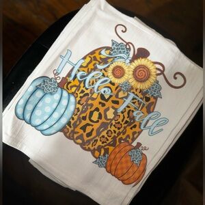 Flour Sack Fall kitchen towels 🎃🍁🍂